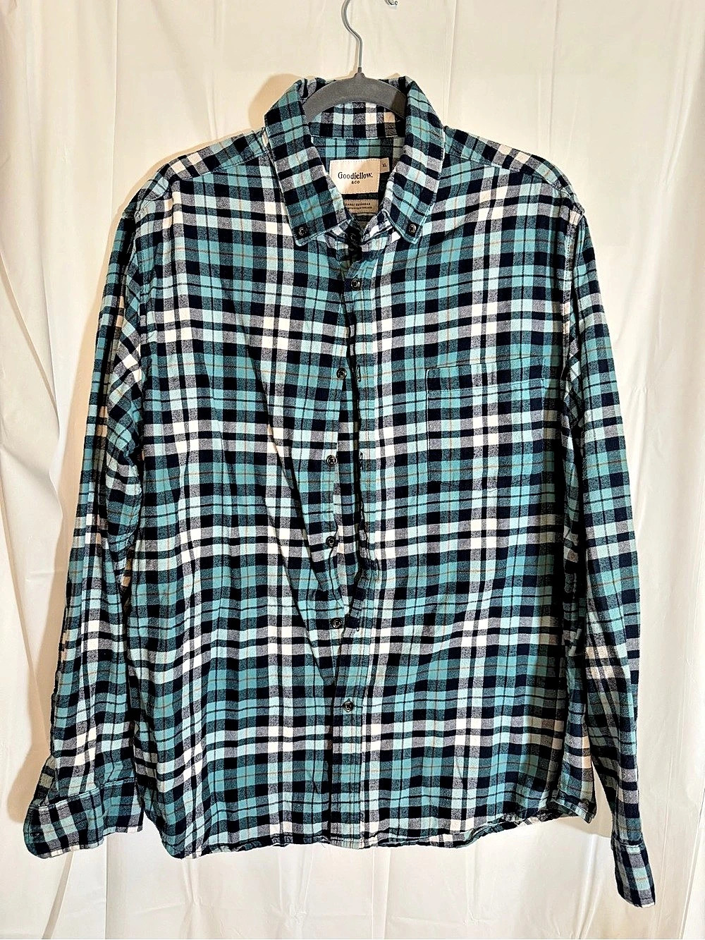 Goodfellow & Co Men's Vintage Mid-Weight Long-Sleeve Flannel Shirt XL